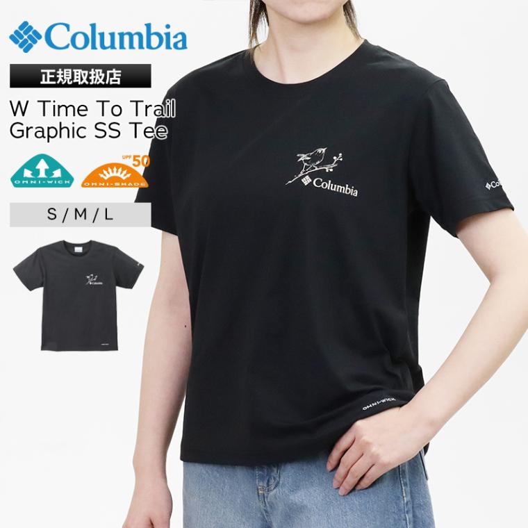 コロンビア Columbia Tシャツ 半袖 W Time To Trail Graphic SS Tee タイムトゥートレイル レディース クルーネック トップス 2026年春夏新作 2026SS S/M/L ブラック PL3966 010 | ブランド [正規取扱店]
