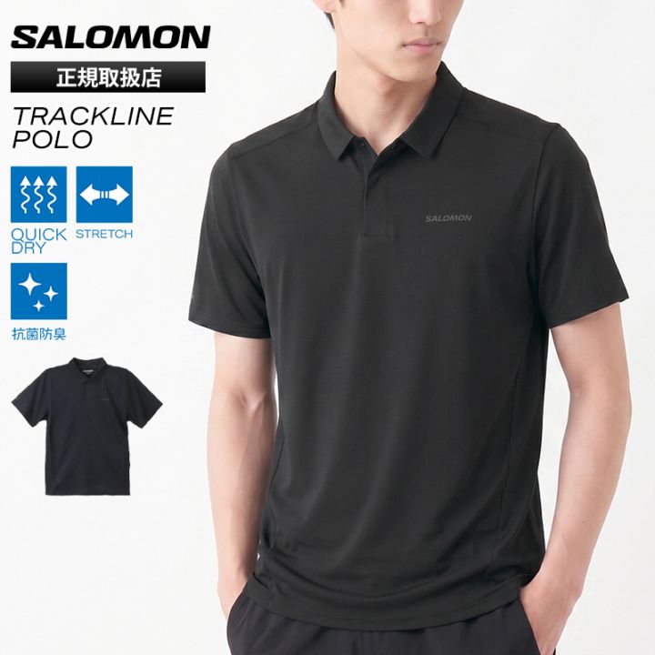 サロモン SALOMON ポロシャツ 半袖 TRACKLINE POLO M トラックライン ポロ メンズ トップス 2026年春夏新作 2026SS ロゴ S/M/L ディープブラック LC2439400 | ブランド [正規取扱店]