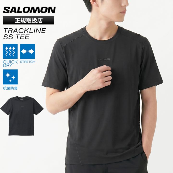 サロモン SALOMON Tシャツ 半袖 TRACKLINE SS TEE M トラックライン ショートスリーブ メンズ トップス 2026年春夏新作 2026SS ロゴ S/M/L ディープブラック LC2438800 | ブランド [正規取扱店]