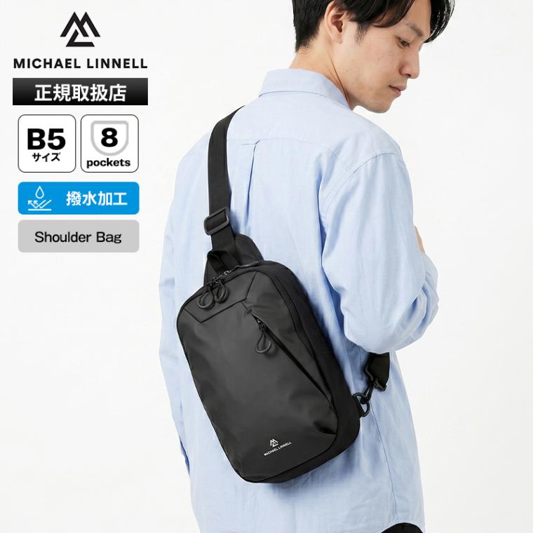 マイケルリンネル Michael Linnell ボディバッグ A.R.M.S アーミーコーティング Shoulder Bag ショルダーバッグ ワンショルダー 縦型 8L 撥水 軽量 2026SS 新作 ブラック MLSL-30 | ブランド [正規取扱店]