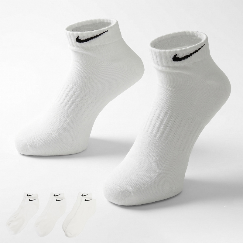 ナイキ NIKE ソックス 3足組 エブリデイ クッションド 3P 靴下 ユニセックス トレーニング LOW ローソックス ロゴ ホワイト ブラック SX7670 100 | ブランド [正規取扱店]