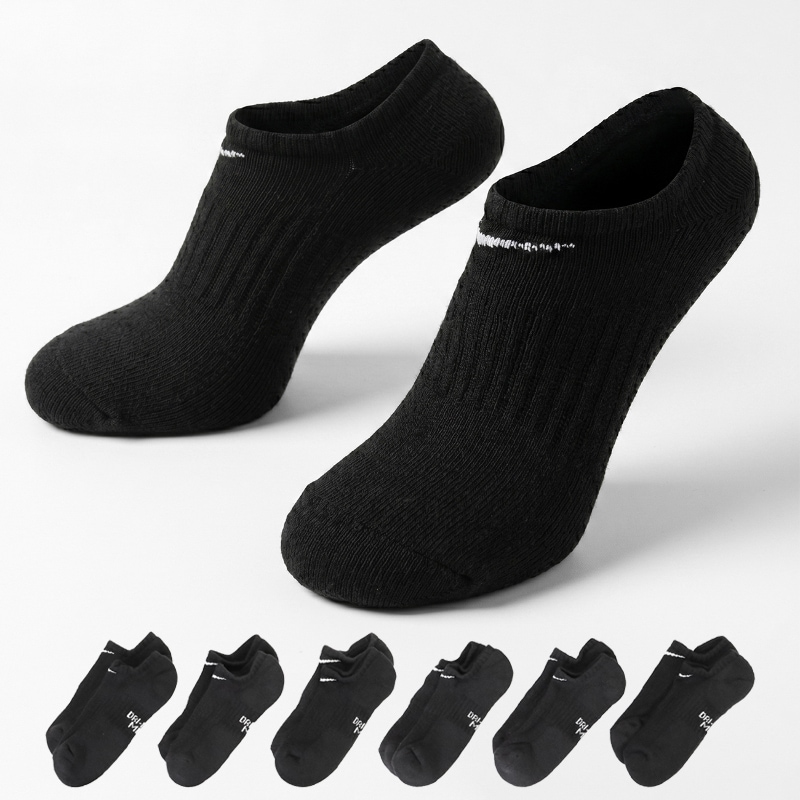 ナイキ NIKE ソックス 6足組 パフォーマンス クッションド ノーショウ 6P 靴下 キッズ トレーニングソックス スニーカー丈 アンクルソックス 子供用 ロゴ ブラック ホワイト SX6911 010 | ブランド [正規取扱店]