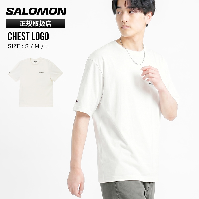 サロモン SALOMON Tシャツ 半袖 CHEST LOGO チェストロゴ メンズ トップス 2026SS 新作 ロゴT S/M/L ウィスパーホワイト LC2675800 | ブランド [正規取扱店]