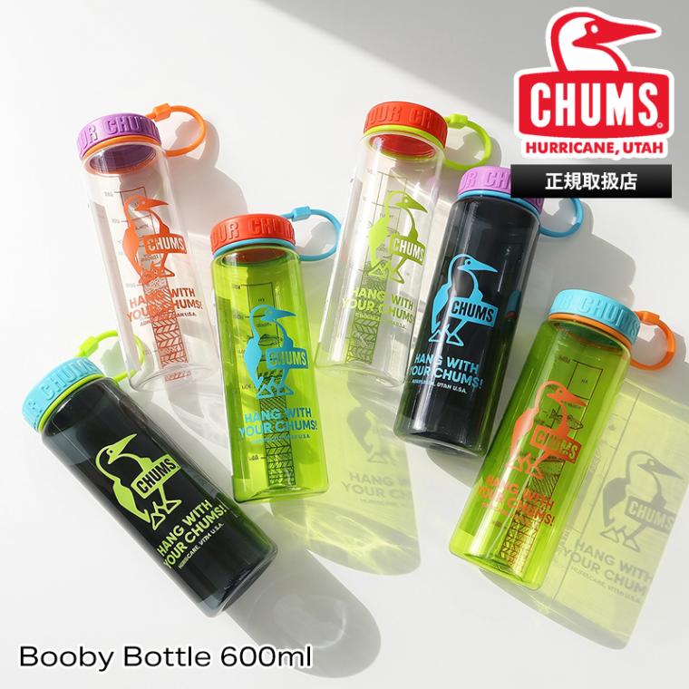 チャムス CHUMS タンブラー Booby Bottle 600ml ブービー ボトル 水筒 ソフトボトル 食洗器対応 耐熱 耐冷 軽量 ロゴ クリア CH62-2124 | ブランド [正規取扱店]