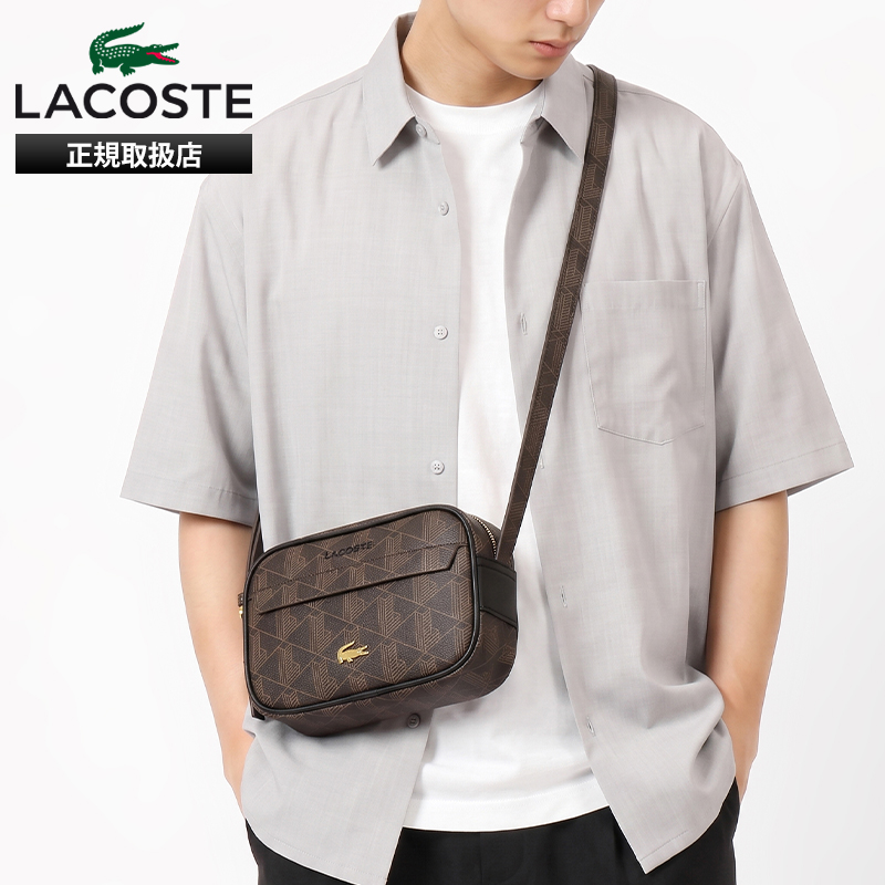 ラコステ LACOSTE ショルダーバッグ スモール ブレンド レポーターバッグ ミニバッグ クロスボディ モノグラム メンズ レディース 斜め掛け 軽量 ロゴ 2026年秋冬 新作 NU5421BG | ブランド [正規取扱店]