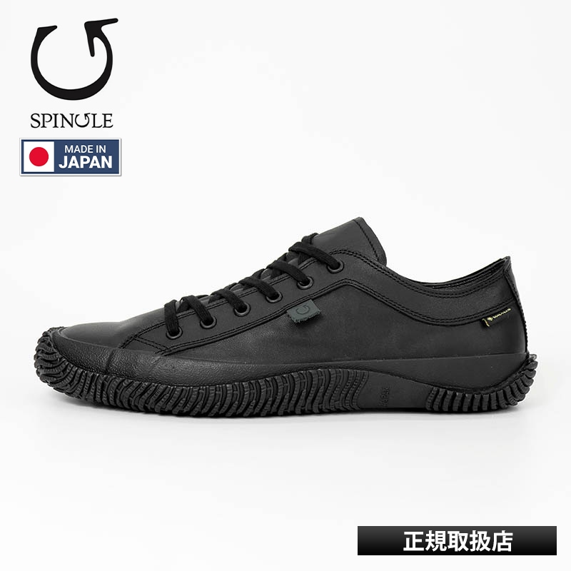 スピングル SPINGLE スニーカー メンズ ゴアテックス GORE-TEX カンガルーレザー 本革 巻き上げソール 日本製 靴 シューズ 2026SS 新作 ブラック SP-1077 05 BLACK | ブランド [正規取扱店]