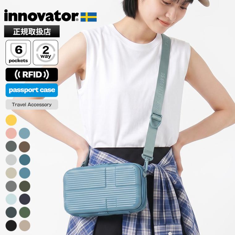 イノベーター innovator パスポートケース Travel Accessory トラベルアクセサリー 2way ポーチ ミニ ショルダーバッグ 小物入れ 小型 斜めがけ RFID スキミング防止 旅行 出張 軽量 PASS-25 | ブランド [正規取扱店]