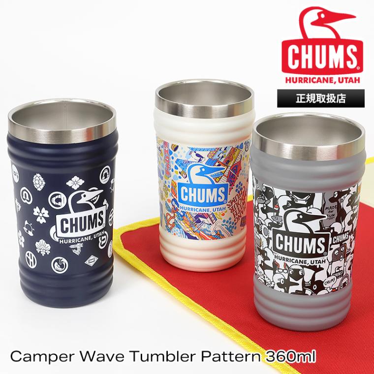チャムス CHUMS タンブラー Camper Wave Tumbler Pattern 360ml キャンパー ウェーブ パターン ステンレスタンブラー ボトル 軽量 ロゴ 2026年秋冬 新作 CH62-2272 | ブランド [正規取扱店]