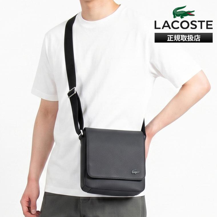ラコステ LACOSTE ショルダーバッグ クラシック スリム フラップ サッチェルバッグ ミニショルダー メンズ レディース 斜め掛け 軽量 ロゴ 2026年秋冬 新作 NH4423HC | ブランド [正規取扱店]