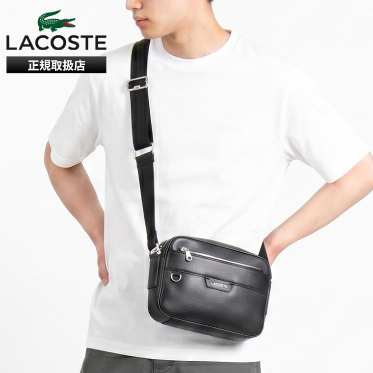 ラコステ LACOSTE ショルダーバッグ オシアン レザー レポーターバッグ ミニショルダー メンズ レディース グレインレザー 斜め掛け 軽量 ロゴ 2026年秋冬 新作 NH5048OI | ブランド [正規取扱店]