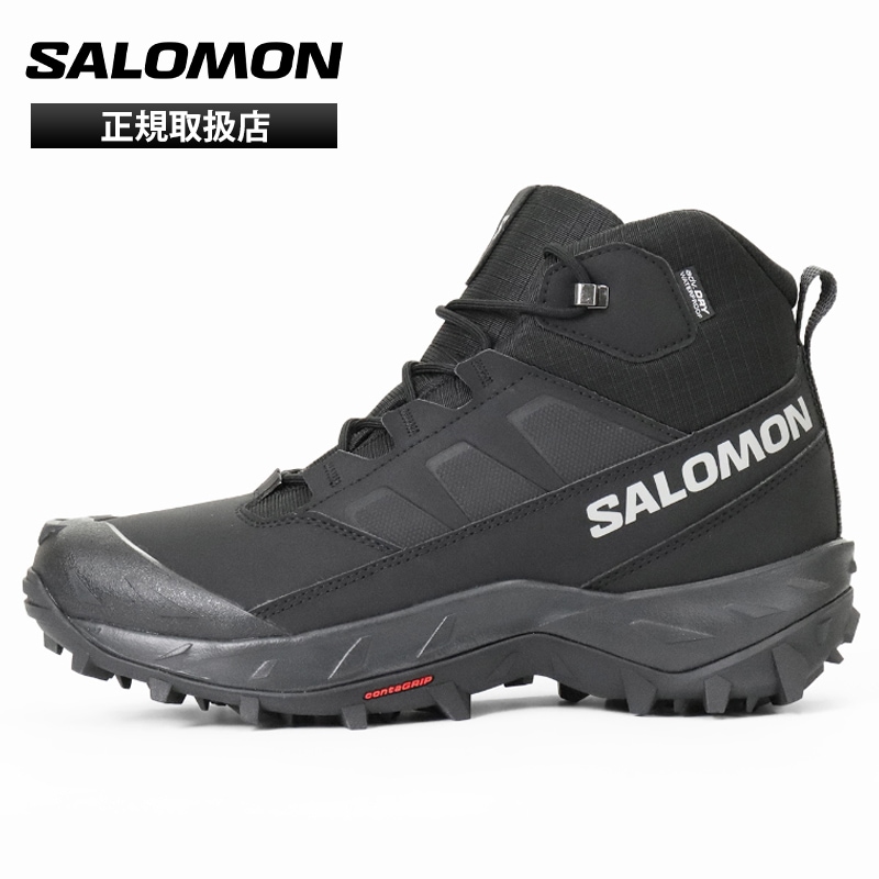 サロモン SALOMON ブーツ メンズ CROSSTRAK WATERPROOF クロストレック ウォータープルーフ ウインターブーツ スノーブーツ 冬 靴 防水 保温 ブラック L47570200 | ブランド [正規取扱店]