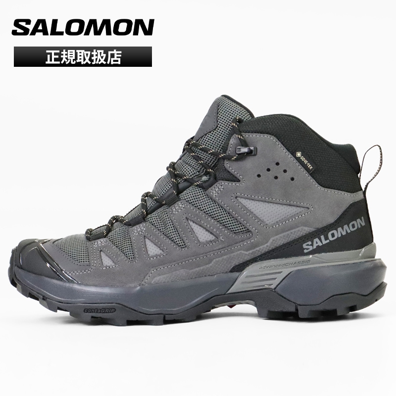 サロモン SALOMON ブーツ ハイキングブーツ メンズ X ULTRA 360 LTR MID GTX ウルトラ レザー ミッド ゴアテックス アウトドア トレッキングシューズ ミッドカット 靴 GORE-TEX 防水 グレー L47570800 | ブランド [正規取扱店]
