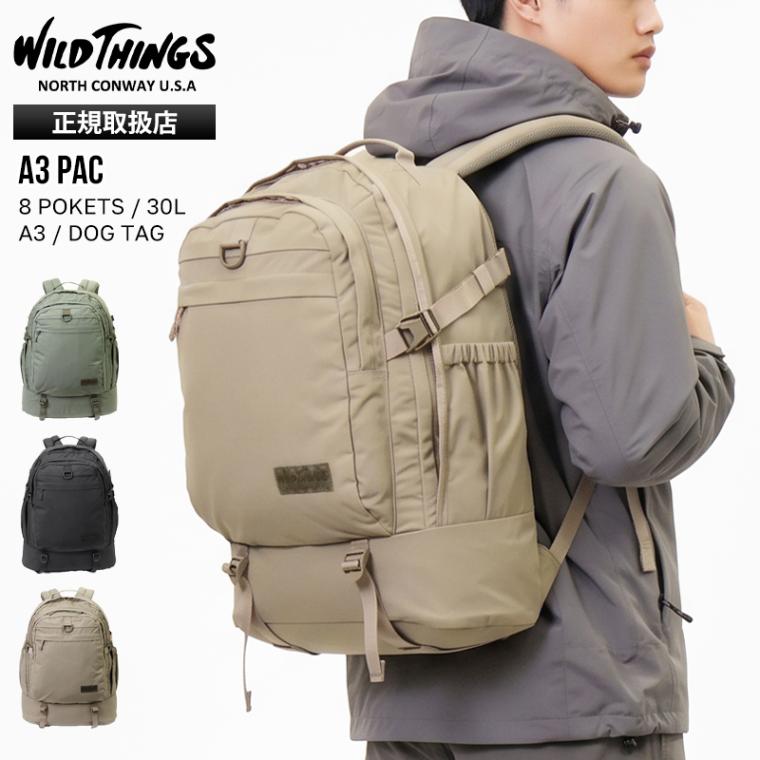 ワイルドシングス WILD THINGS バックパック A3 PAC パック リュック ザック ミリタリー 30L メンズ レディース 旅行 合宿 アウトドア 大容量 大きめ ロゴ 2026年秋冬 新作 W7015 | ブランド [正規取扱店]