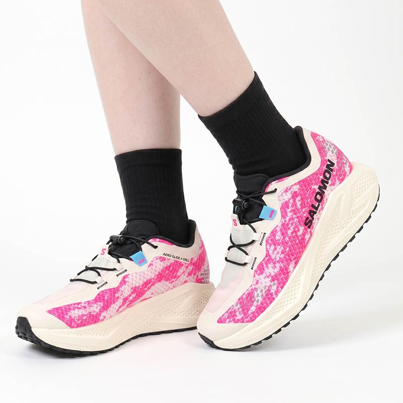 サロモン SALOMON スニーカー レディース エアロ グライド グラベル AERO GLIDE 4 GRVL W ランニングシューズ ジョギング 靴 シューズ 軽量 ピンク L49175400 | ブランド [正規取扱店]