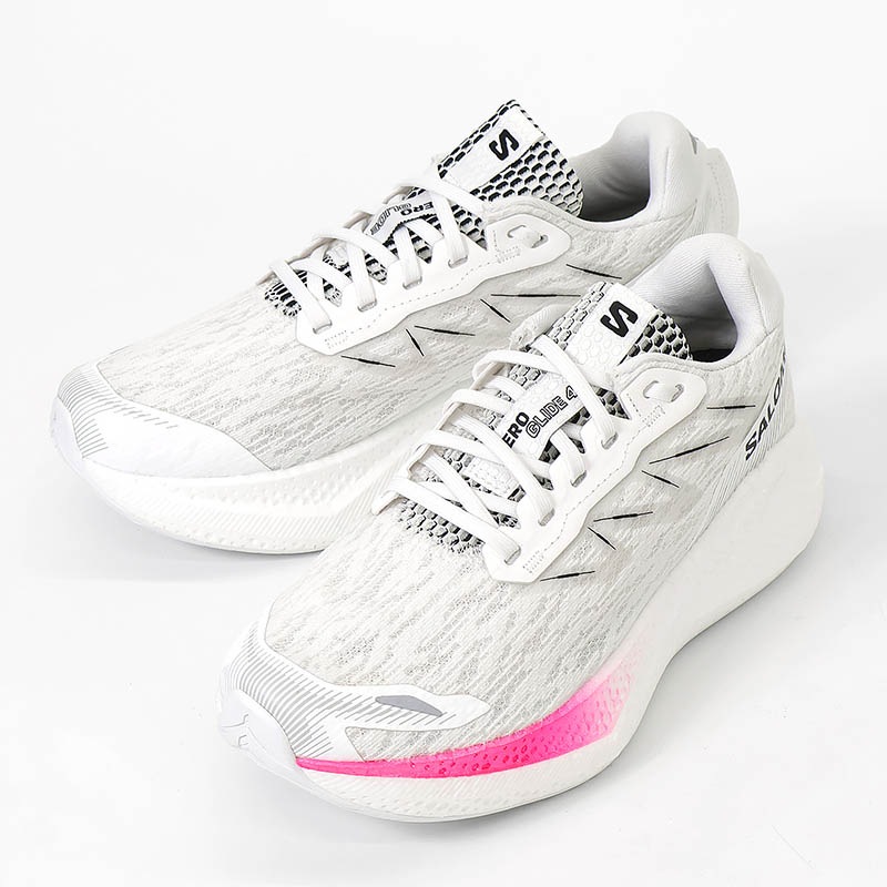 サロモン SALOMON スニーカー レディース エアロ グライド AERO GLIDE 4 W ランニングシューズ ジョギング ホワイト ブラック 靴 シューズ 軽量 L49151300 | ブランド [正規取扱店]