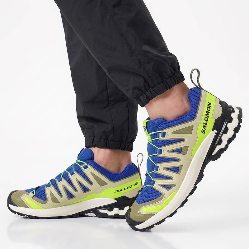 サロモン SALOMON スニーカー メンズ XA PRO 3D V9 トレイルランニングシューズ ジョギング トレラン ランニング アウトドア 靴 シューズ 軽量 ブルー L49145500 | ブランド [正規取扱店]