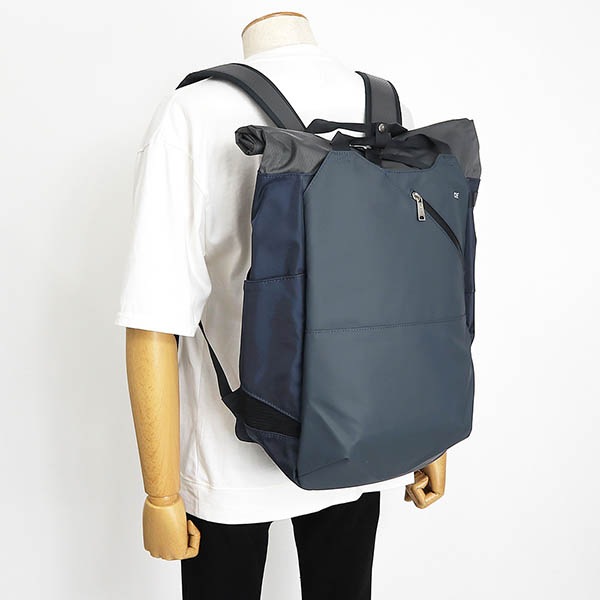 グレー/ネイビー ロールトップリュック スタンダードロールトップリュック – 倉敷帆布オンラインストア