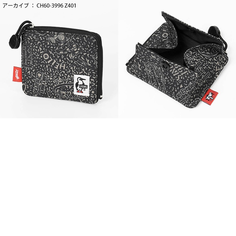 チャムス CHUMS ミニ財布 リサイクル エル シェイプト ジップウォレット Recycle L-Shaped Zip Wallet L字型 財布 コインケース メンズ レディース ロゴ 軽量 各色 CH60-3996 | ブランド [正規取扱店]