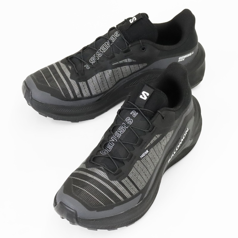 サロモン SALOMON スニーカー メンズ レディース ジェネシス ワイド GENESIS 2 WIDE トレイルランニングシューズ ジョギング トレラン ランニング アウトドア 靴 2026年秋冬 新作 ブラック L45388500 | ブランド [正規取扱店]