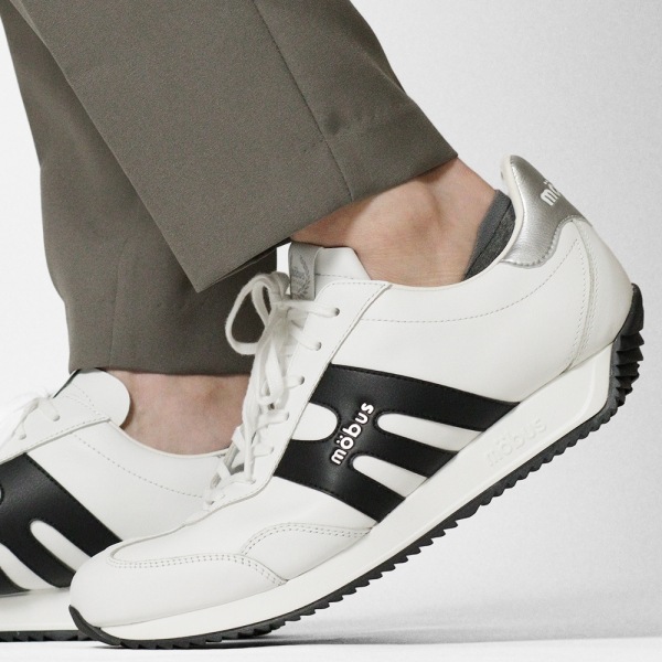 モーブス mobus スニーカー メンズ ヤン JAN ホワイト WHITE/BLACK 靴 日本製 2025SS MJ-2410-1020 01 | ブランド [正規取扱店]