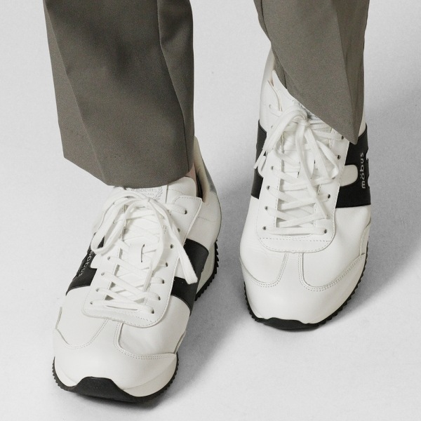 モーブス mobus スニーカー メンズ ヤン JAN ホワイト WHITE/BLACK 靴 日本製 2025SS MJ-2410-1020 01 | ブランド [正規取扱店]