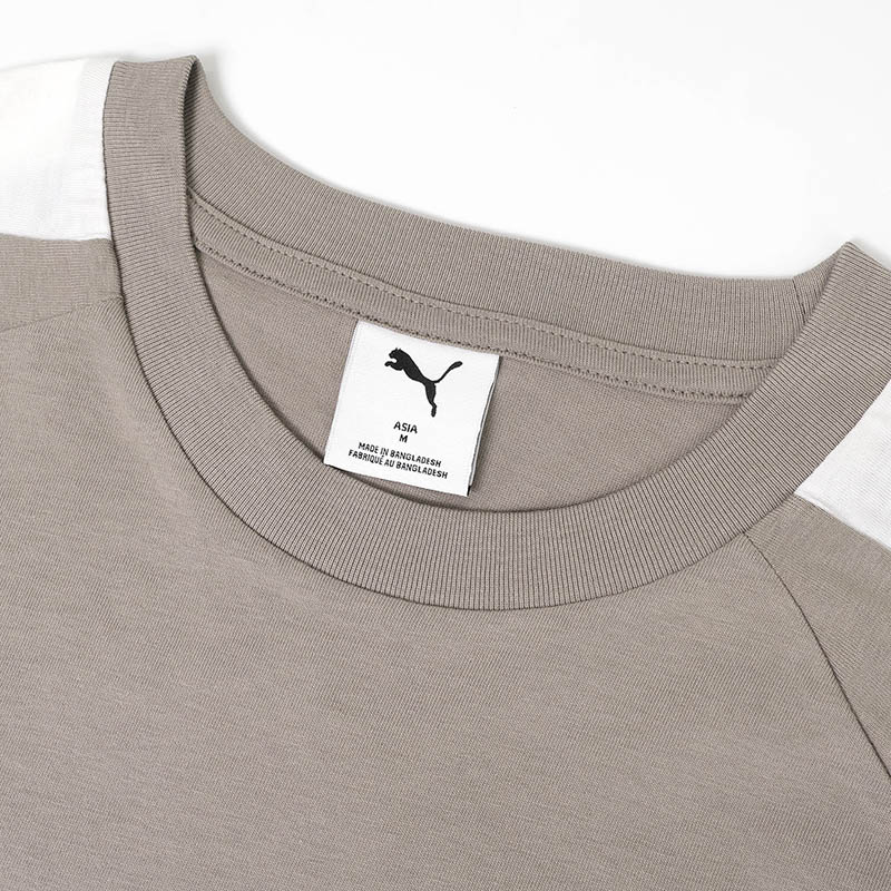 プーマ PUMA Tシャツ 半袖 メンズ T7 スリム トップス スポーティー プーマキャット 服 ロゴ サイドパネル M/L/XL 2026年秋 新作 631875 | ブランド [正規取扱店]