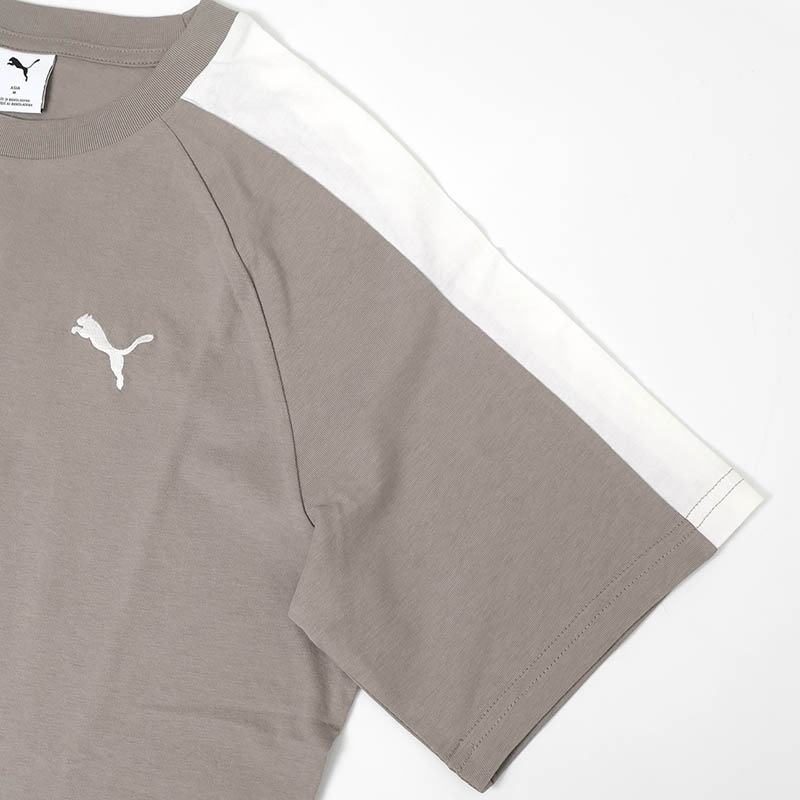 プーマ PUMA Tシャツ 半袖 メンズ T7 スリム トップス スポーティー プーマキャット 服 ロゴ サイドパネル M/L/XL 2026年秋 新作 631875 | ブランド [正規取扱店]