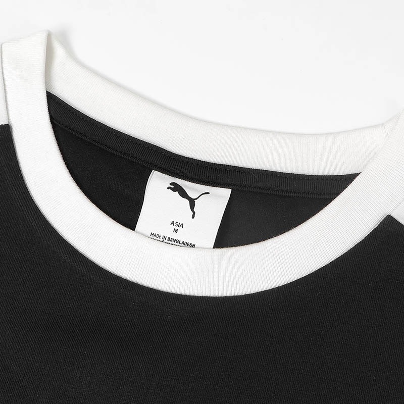 プーマ PUMA Tシャツ 半袖 T7 スリム ミニT レディース トップス スポーティー プーマキャット ショート丈 ミニ丈 服 ロゴ サイドパネル M/L/XL 2026年秋 新作 633952 | ブランド [正規取扱店]