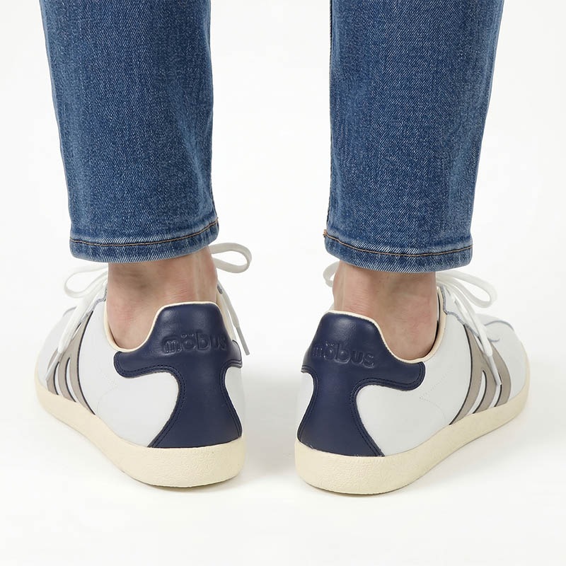 モーブス mobus スニーカー メンズ ベルリン BERLIN ホワイト WHT/STONE GRY/NAVY 靴 2025SS M-2503T-1025 02 | ブランド [正規取扱店]