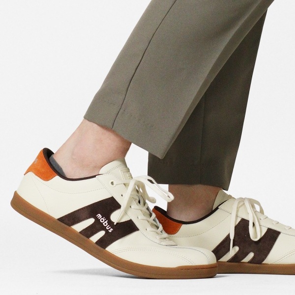 モーブス mobus スニーカー メンズ ニューミュンスター NEW MUNSTER クリーム CREAM/D.BRW/ORANGE 靴 2025SS M-2101T-1342 03 | ブランド [正規取扱店]