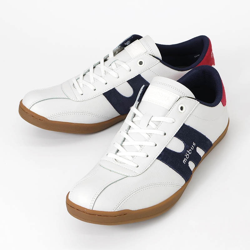 モーブス mobus スニーカー メンズ ニューミュンスター NEW MUNSTER ホワイト WHITE/NAVY/DK.RED 靴 2025SS M-2101T-1080 14 | ブランド [正規取扱店]
