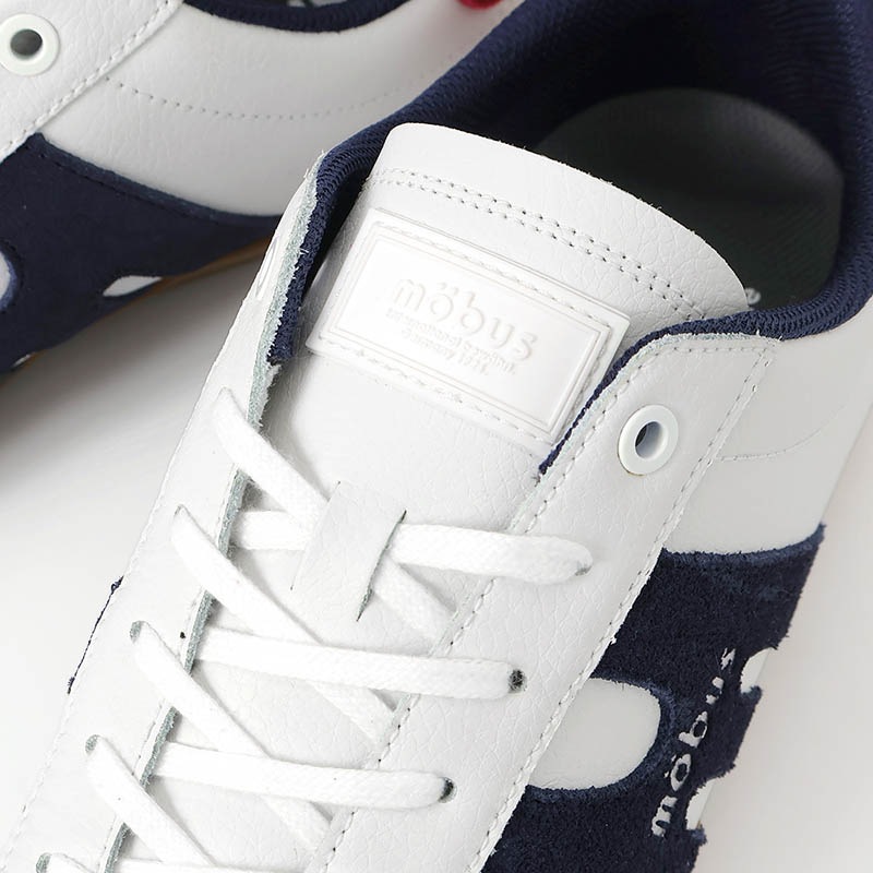 モーブス mobus スニーカー メンズ ニューミュンスター NEW MUNSTER ホワイト WHITE/NAVY/DK.RED 靴 2025SS M-2101T-1080 14 | ブランド [正規取扱店]
