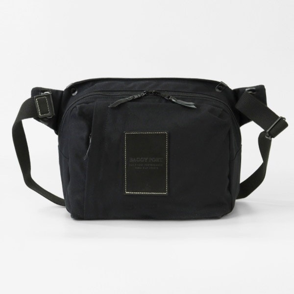 バギーポート BAGGYPORT ショルダーバッグ ブラック帆布 横型 メンズ