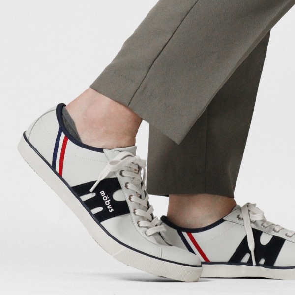 モーブス mobus スニーカー メンズ エッセン ESSEN ホワイト S.WHT/NAVY 靴 2025SS M-1838T-1731 02 | ブランド [正規取扱店]
