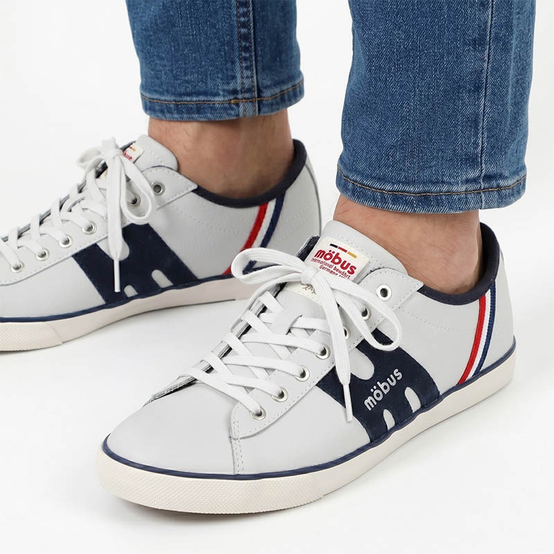 モーブス mobus スニーカー メンズ エッセン ESSEN ホワイト S.WHT/NAVY 靴 2025SS M-1838T-1731 02 | ブランド [正規取扱店]