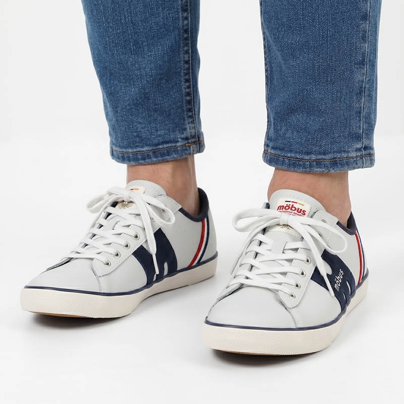 モーブス mobus スニーカー メンズ エッセン ESSEN ホワイト S.WHT/NAVY 靴 2025SS M-1838T-1731 02 | ブランド [正規取扱店]