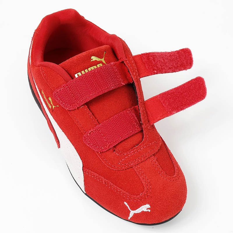 プーマ PUMA キッズ スニーカー スピードキャット SPEEDCAT OG V PS キッズシューズ ジュニア 男の子 女の子 子供 マジックテープ レザー 牛革 靴 刺繍 軽量 スポーティー 2026年秋冬 新作 405960 | ブランド [正規取扱店]