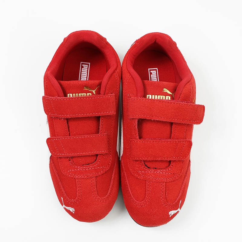 プーマ PUMA キッズ スニーカー スピードキャット SPEEDCAT OG V PS キッズシューズ ジュニア 男の子 女の子 子供 マジックテープ レザー 牛革 靴 刺繍 軽量 スポーティー 2026年秋冬 新作 405960 | ブランド [正規取扱店]