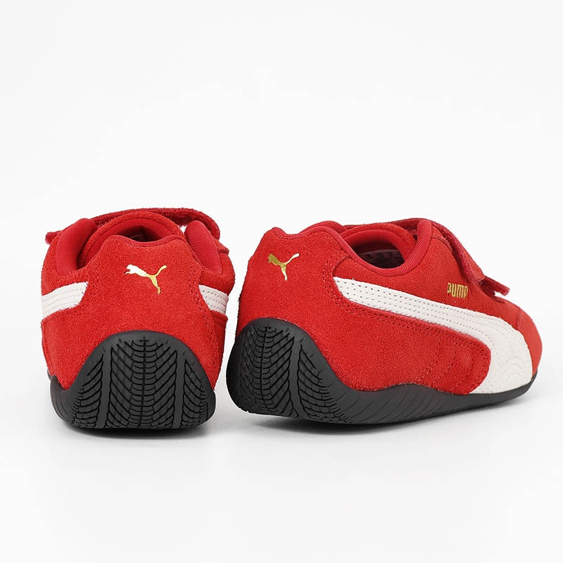 プーマ PUMA キッズ スニーカー スピードキャット SPEEDCAT OG V PS キッズシューズ ジュニア 男の子 女の子 子供 マジックテープ レザー 牛革 靴 刺繍 軽量 スポーティー 2026年秋冬 新作 405960 | ブランド [正規取扱店]