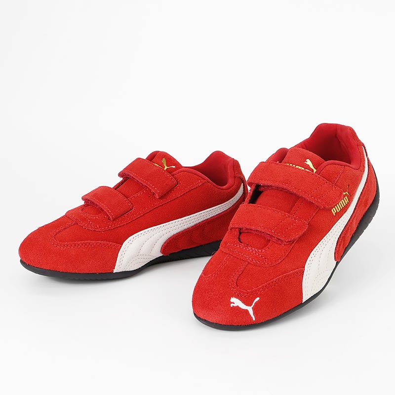 プーマ PUMA キッズ スニーカー スピードキャット SPEEDCAT OG V PS キッズシューズ ジュニア 男の子 女の子 子供 マジックテープ レザー 牛革 靴 刺繍 軽量 スポーティー 2026年秋冬 新作 405960 | ブランド [正規取扱店]