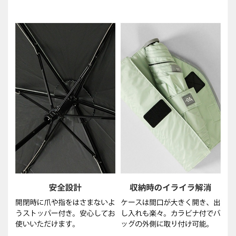 ゼロアンド －0＆ zeroand 折りたたみ傘 晴雨兼用 55cm コンパクト