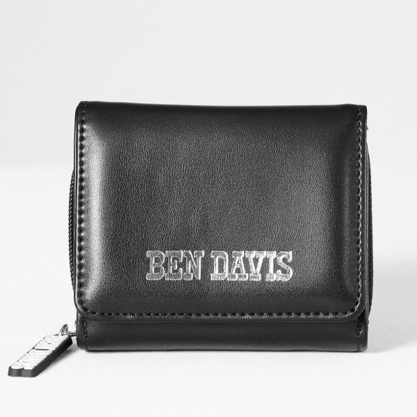 ベンデイビス BEN DAVIS 三つ折り財布 WALLET ミニウォレット メンズ レディース ロゴ ブラック BDW-8395 BLACK | ブランド [正規取扱店]