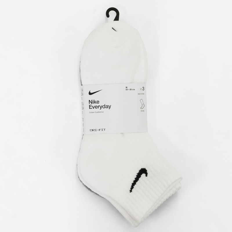 ナイキ NIKE ソックス 3足組 エブリデイ クッションド 3P 靴下 ユニセックス トレーニング アンクルソックス ロゴ マルチカラー SX7667 964 | ブランド [正規取扱店]