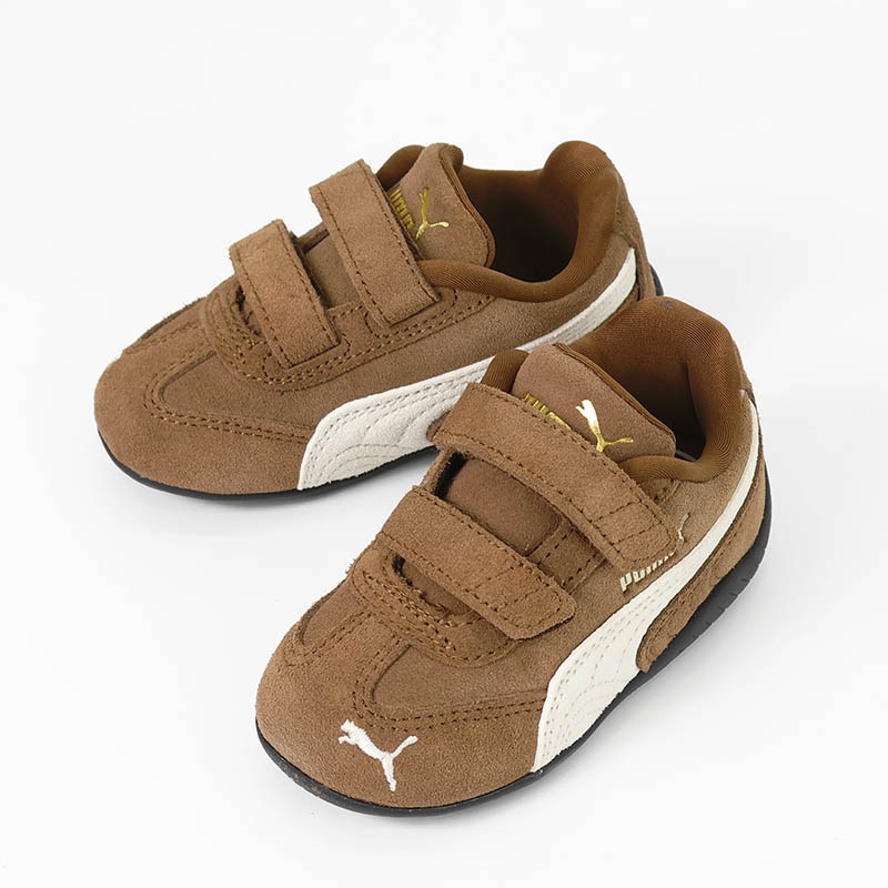 プーマ PUMA ベビー スニーカー スピードキャット SPEEDCAT OG V INF インファント ミニ 靴 歩きはじめ 幼児 男の子 女の子 キッズ 子供 マジックテープ 軽量 レザー 牛革 刺繍 スポーティー 2026年秋冬 新作 405961 | ブランド [正規取扱店]