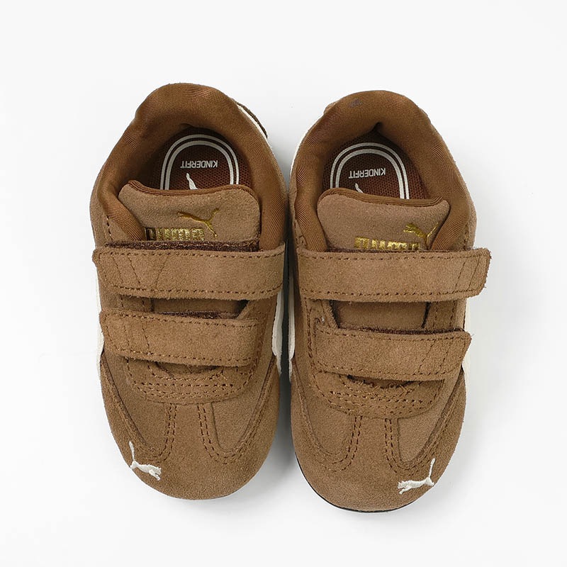 プーマ PUMA ベビー スニーカー スピードキャット SPEEDCAT OG V INF インファント ミニ 靴 歩きはじめ 幼児 男の子 女の子 キッズ 子供 マジックテープ 軽量 レザー 牛革 刺繍 スポーティー 2026年秋冬 新作 405961 | ブランド [正規取扱店]