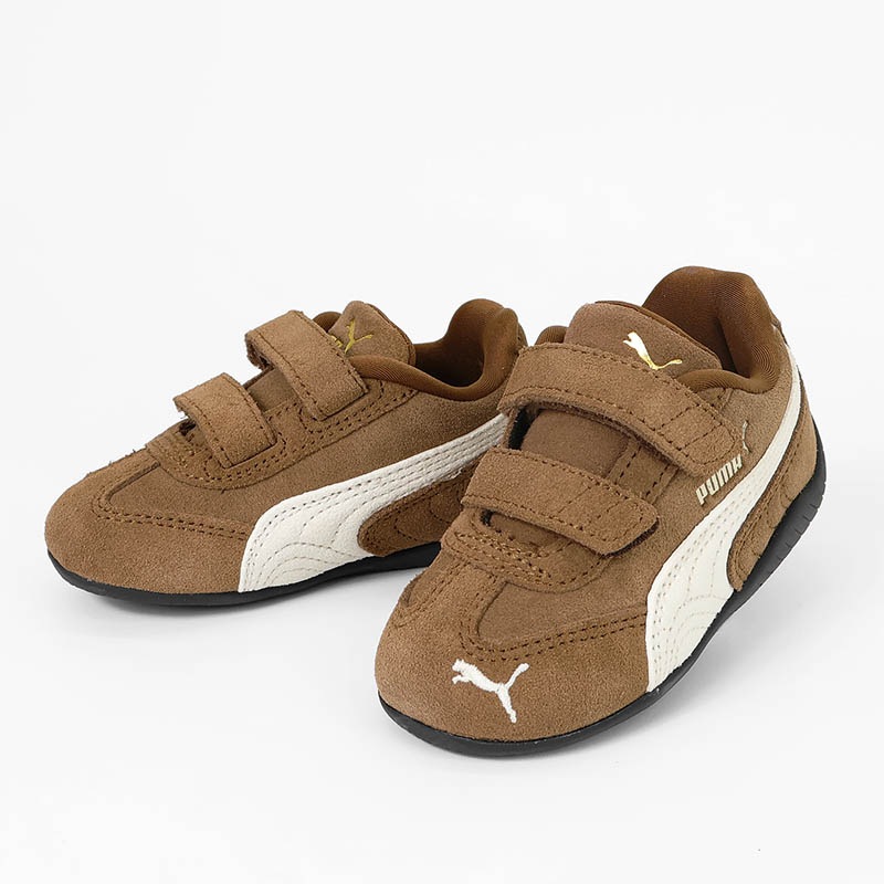 プーマ PUMA ベビー スニーカー スピードキャット SPEEDCAT OG V INF インファント ミニ 靴 歩きはじめ 幼児 男の子 女の子 キッズ 子供 マジックテープ 軽量 レザー 牛革 刺繍 スポーティー 2026年秋冬 新作 405961 | ブランド [正規取扱店]
