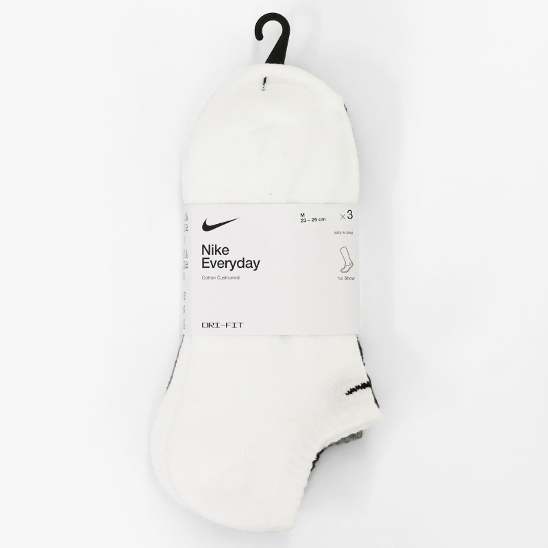 ナイキ NIKE ソックス 3足組 エブリデイ クッションド 3P 靴下 ユニセックス トレーニング ノーショウソックス スニーカー丈 アンクルソックス ロゴ マルチカラー SX7673 964 | ブランド [正規取扱店]