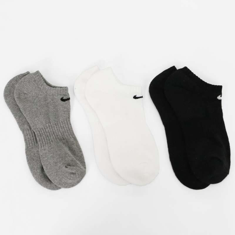 ナイキ NIKE ソックス 3足組 エブリデイ クッションド 3P 靴下 ユニセックス トレーニング ノーショウソックス スニーカー丈 アンクルソックス ロゴ マルチカラー SX7673 964 | ブランド [正規取扱店]