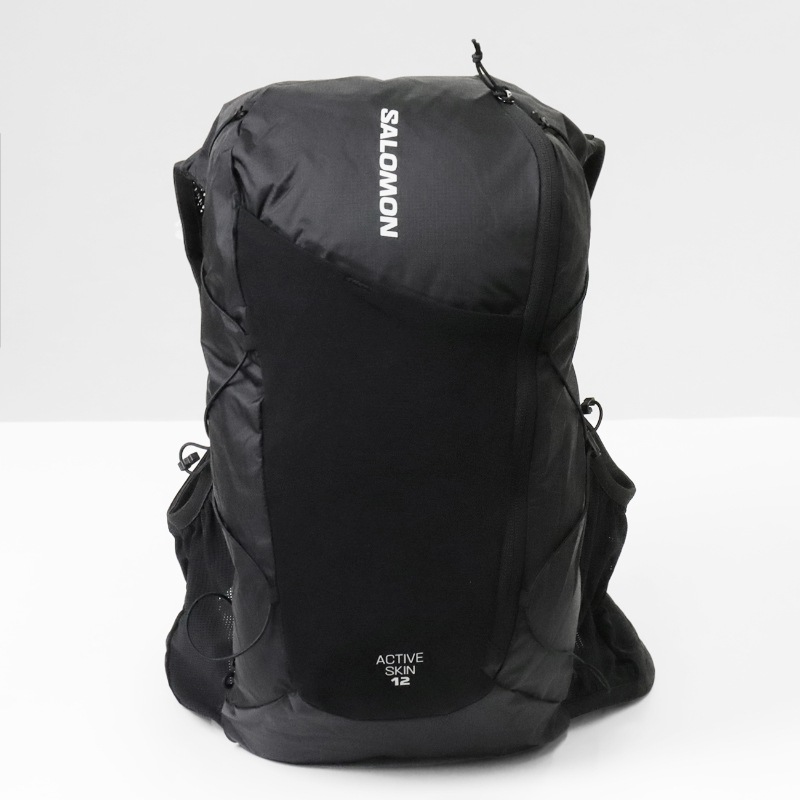 サロモン SALOMON ランニングベスト ユニセックス ACTIVE SKIN 12 フラスク付 トレイルランニング リュック バックパック ハイドレーションバッグ 2026SS M/L 12L LC2177400 ブラック メタル | ブランド [正規取扱店]