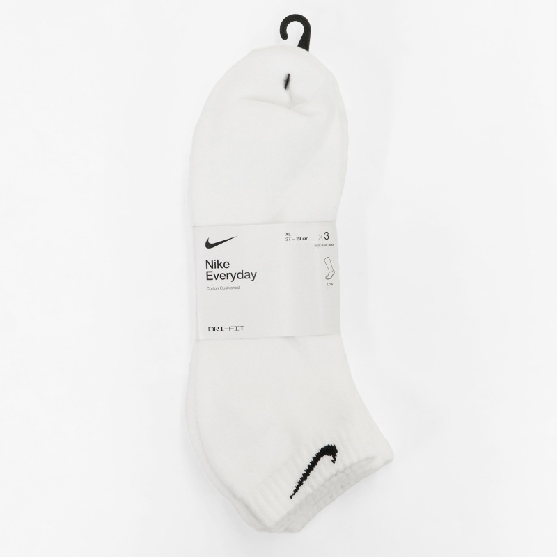 ナイキ NIKE ソックス 3足組 エブリデイ クッションド 3P 靴下 ユニセックス トレーニング LOW ローソックス ロゴ ホワイト ブラック SX7670 100 | ブランド [正規取扱店]